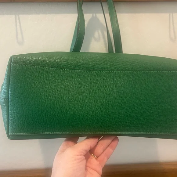 Coach Vibrant Green Leather Tote - Picture 10 of 16